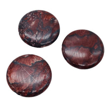 Load image into Gallery viewer, Oregon Red Devil Jasper 40mm Coin Bead 8 inch Strand 9571HS
