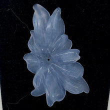 Load image into Gallery viewer, 36.1cts Hand Carved Blue Chalcedony Flower Bead | 49x28x4mm | - PremiumBead Alternate Image 2