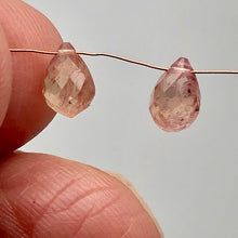 Load image into Gallery viewer, Imperial Topaz 2.45tcw Briolette | 7x4mm | Pink Orange | 2 Beads |