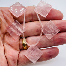 Load image into Gallery viewer, Designer Natural Rose Quartz Brio 20x28mm Bead 8"Strand 10448HS