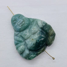 Load image into Gallery viewer, Exotic Fancy Jasper Hand Carved Buddha Bead | 33x30x7mm | Blue Green
