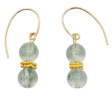 Load image into Gallery viewer, Sparkling Actinolite Quartz 14K Gold Filled Earrings | 1 1/4" long | 1 Pair |