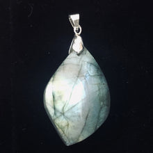 Load image into Gallery viewer, Labradorite Sterling Silver Natural | 1 1/2" Long | Blue/Golden | 1 Pendant |