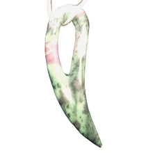 Load image into Gallery viewer, Ruby Zoisite Gemstone Comma Pendant | 94x28x6mm | Green/Red | 1 Pendant |