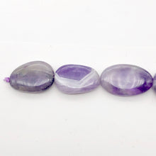 Load image into Gallery viewer, Chevron Amethyst Oval Stone | x42x22x6 to 23x19x6 | Purple White | 13 Bead(s)