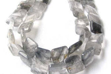 Load image into Gallery viewer, Natural Misty Grey Quartz 15x15mm Square Bead Strand 109332 - PremiumBead Primary Image 1