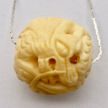 Load image into Gallery viewer, Chinese Zodiac Year of the Dragon WaterBuffalo Bone Bead| 30mm| Cream|| 1 Bead | - PremiumBead Alternate Image 2