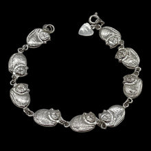 Load image into Gallery viewer, Comfort Kitty Cat 11 Gram Sterling Silver Linked Bracelet | 7Inch |
