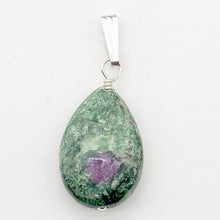 Load image into Gallery viewer, Rare Ruby Fuchsite Teardrop Shaped Sterling Silver Pendant | 1" Long