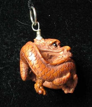 Load image into Gallery viewer, Hand Carved Boxwood Crouching Dragon Sterling Pendant 504128BDS - PremiumBead Alternate Image 7