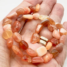 Load image into Gallery viewer, Botswana Nugget Bead Half-Strand | 9x7x6mm to 15x8x4mm | Orange | ~16 Bds | - PremiumBead Alternate Image 6