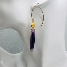 Load image into Gallery viewer, Sodalite 14K Gold Filled Teardrop Earrings| 2 3/4" Long | Purple/White| 1 Pair |