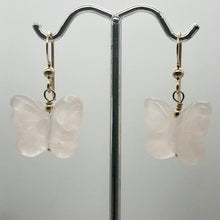 Load image into Gallery viewer, Rose Quartz Butterfly 14Kgf Gold Earrings | Semi Precious Stone Jewelry |