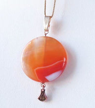 Load image into Gallery viewer, Made in USA Copper Red Carnelian 14Kgf Pendant 505677I - PremiumBead Alternate Image 3