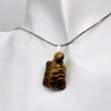 Load image into Gallery viewer, Adorable Tigereye Carved Turtle Sterling Silver Pendant | 1.25" (Long) |