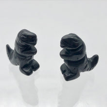 Load image into Gallery viewer, Hand Carved Hematite Tyrannosaurus Rex Figurine | 21x18x8mm | Sil ver - PremiumBead Alternate Image 10