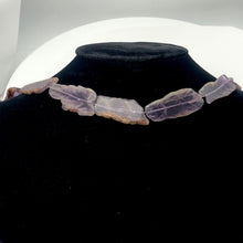 Load image into Gallery viewer, Amethyst Flat Irregular Rectangle Bead Strand | 43x18 to 35x18x3mm | 11 Beads |
