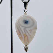 Load image into Gallery viewer, Ocean Jasper Sterling Silver Oval Pendant | 2" Long | White | 1 Pendant |