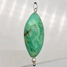 Load image into Gallery viewer, Glowing Green Marquis Chrysoprase Pearl Sterling Silver Pendant | 2 1/8" Long|