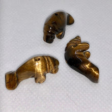 Load image into Gallery viewer, Tiger Eye Carved Manatee Beads | 21x11x9mm | Golden brown - PremiumBead Alternate Image 3