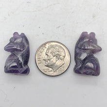 Load image into Gallery viewer, Hand Carved Amethyst Wolf/Coyote Figurine | 21x11x8mm | Purple - PremiumBead Alternate Image 8