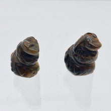 Load image into Gallery viewer, Charmer Carved Tiger's Eye Snake Beads | 21x19x12mm | Golden/Brown - PremiumBead Alternate Image 2