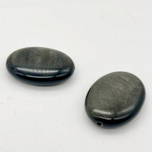 Load image into Gallery viewer, Gold Sheen Obsidian Oval | 25x17x7mm | Golden black | 2 Bead(s) |