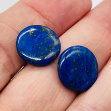 Load image into Gallery viewer, 2 Exquisite Natural Lapis 16mm Coin 9345