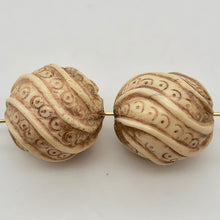 Load image into Gallery viewer, Octopus Tentacle Swirl Waterbuffalo Carved Bone Bead 10760B - PremiumBead Alternate Image 3