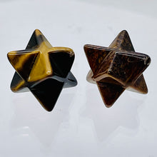 Load image into Gallery viewer, Kabbalah 2 Carved Tigereye Merkabah Star Beads 009288TE