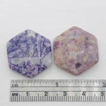 Load image into Gallery viewer, 2 Purple Flower Sodalite Hexagon Pendant Beads 8423