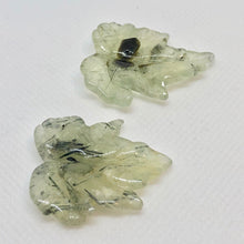Load image into Gallery viewer, Hand Carved Green Prehnite Leaf Beads W Dendrites 10532C - PremiumBead Alternate Image 2