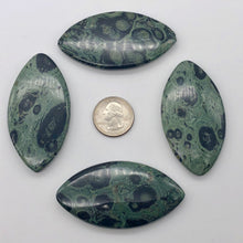 Load image into Gallery viewer, 1 Swirling Nebula Exotic Green Kambaba Jasper 66x34mm Pendant Marquis 8716A - PremiumBead Alternate Image 3