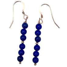 Load image into Gallery viewer, Natural AAA Lapis with 14K Rose Gold Filled Earrings | 1 3/4" Long | Blue |