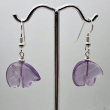 Load image into Gallery viewer, Amethyst Sterling Silver Zuni Bear Drop/Dangle Earrings | 2 1/4" Long | Purple |