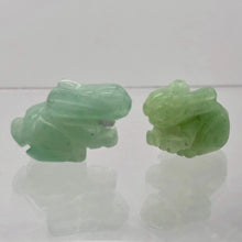 Load image into Gallery viewer, Hoppy 2 Hand Carved Natural Aventurine Bunny Rabbit Beads | 22x12x10m | Green