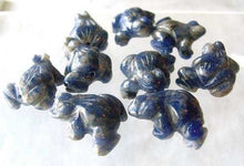 Load image into Gallery viewer, Ribbit 2 Realistic Carved Sodalite Frog Beads | 20x18x9.5mm | Blue white - PremiumBead Alternate Image 2