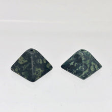 Load image into Gallery viewer, Shine 2 Hand Carved Kambaba Jasper Pyramid Beads, 16x16x11mm, Green 9289KJ - PremiumBead Primary Image 1