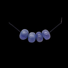 Load image into Gallery viewer, Rare Tanzanite Smooth Roundel Beads | 4 Beads | 6-6.9mm| Blue | ~ 6 cts | 10387A