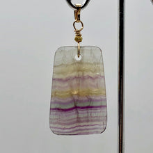 Load image into Gallery viewer, Fluorite 14K Gold Filled Wire Wrap Trapezoid Pendant | 2" Long | Purple, Clear |