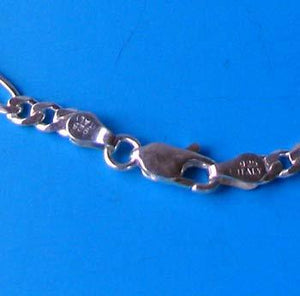 Italian 9.5" Medium Figaro (5.7 Grams) Solid Sterling Silver Bracelet 10057 - PremiumBead Alternate Image 3