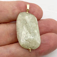 Load image into Gallery viewer, Chatoyant Green Kunzite Hiddenite Crystal 14KGF Pendant | 1 7/8" Long |