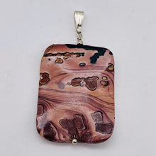 Load image into Gallery viewer, Apache Jasper Sterling Silver Rectangle Pendant | 2" Long | Red Pink | 1 Pendant