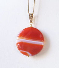 Load image into Gallery viewer, Made in USA Orange-Red Carnelian 14Kgf Pendant 505677M - PremiumBead Alternate Image 2