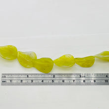 Load image into Gallery viewer, Hand Carved Korean Jade Leaf Bead Strand 110167