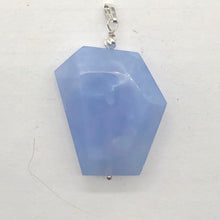 Load image into Gallery viewer, Blue Chalcedony Sterling Silver Faceted Crystal Pendant | 1 3/8" Long| Lavender|