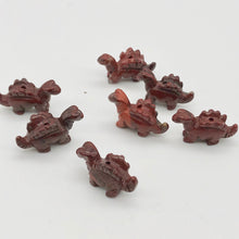 Load image into Gallery viewer, 2 Brecciated Jasper Dinosaur Stegosaurus Beads | 21x11x8mm | Red - PremiumBead Alternate Image 4