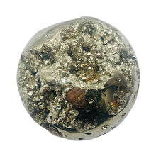 Load image into Gallery viewer, Pyrite Scry Crystal Round | Golden | 1 Sphere | 39mm | 118g |