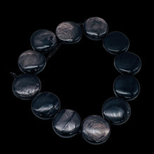 Load image into Gallery viewer, Mirrors Hypersthene 15mm Disc Bead 7.5 inch Strand for Jewelry Making 7425HS