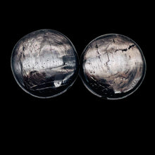 Load image into Gallery viewer, 2 Silver Mirrors Hypersthene 15mm Disc for Jewelry Making 7425